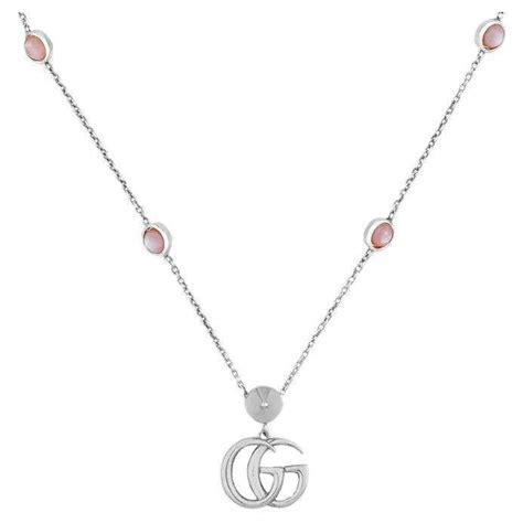 collana gucci doppia g|Collana Doppia G in argento in Argento .